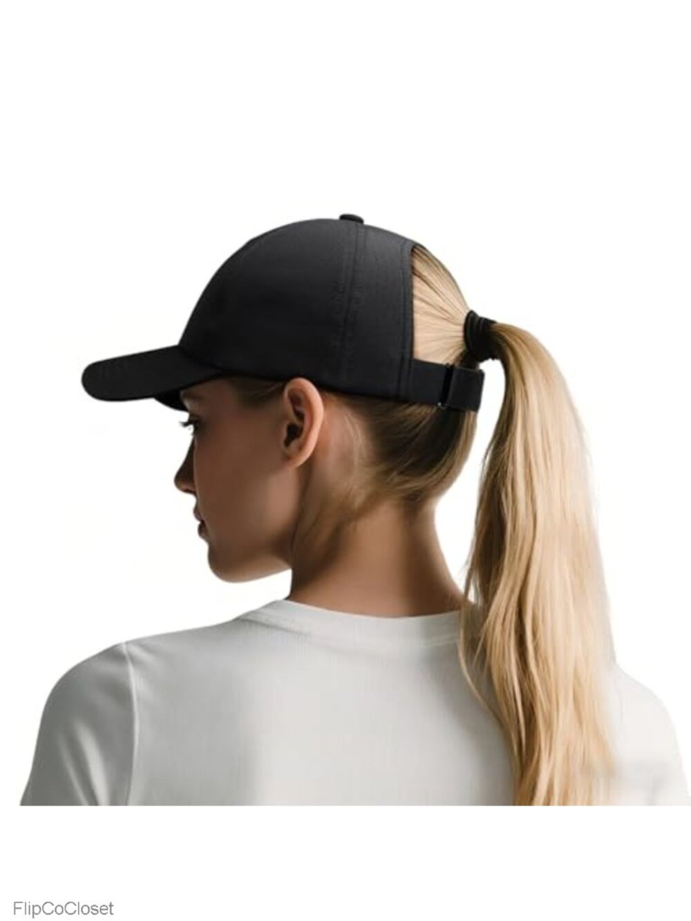 Nylon Spandex Ponytail Messy Bun Hat Baseball Cap for Women